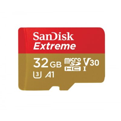 MEMORIA SANDISK MICRO SDHC 32GB EXTREME 100MB/S 4K CLASE 10 A1 V30 C/ADAPTADOR SDSQXAF-032G-GN6MA